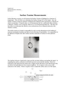 Surface Tension Measurements