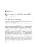 Chapter 3 Basic quantum statistical mechanics of spin
