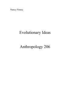 Evolutionary Ideas Anthropology 206