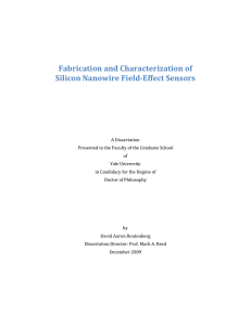 Fabrication and Characterization of Silicon Nanowire Field