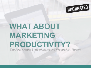 2016 State of Marketing Productivity Report