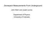 Snow-pack Measurements from Underground