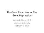 The Great Recession vs. The Great Depression
