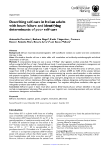 Describing self-care in Italian adults with heart failure and identifying