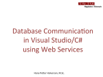 Database Communication using Web Services