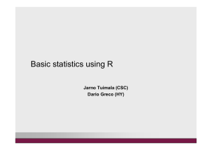 Basic statistics using R