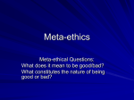 Meta-ethics - Iowa State University