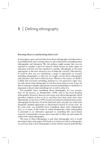 1 Defining ethnography