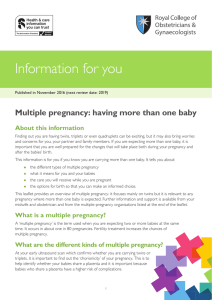 Multiple pregnancy: having more than one baby