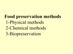 Food preservation methods 1-Physical methods 2