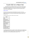 Transfer SQL Server Objects Task