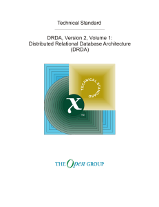 Technical Standard DRDA, Version 2, Volume 1