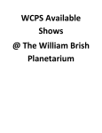 WCPS Available Shows @ The William Brish Planetarium