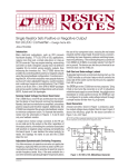 Single Resistor Sets Positive or Negative Output for DC/DC Converter