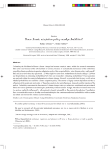 Does climate adaptation policy need probabilities?