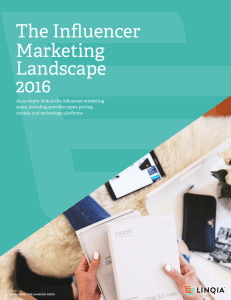 The Influencer Marketing Landscape 2016