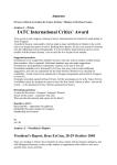IATC International Critics` Award - AICT-IATC