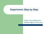 Experiment: Step by Step