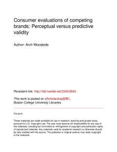 Consumer evaluations of competing brands