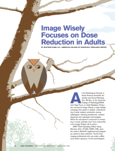 Image Wisely Focuses on Dose Reduction in Adults