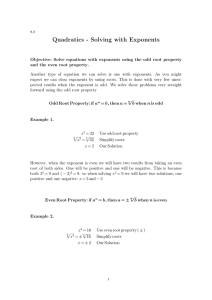 9.2 Solving with Exponents