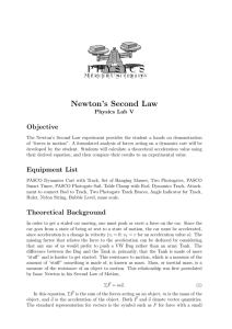 Newton`s Second Law