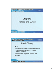 Chapter 2 Voltage and Current Atomic Theory