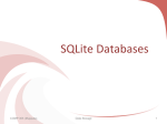 SQLite Databases and Content Providers