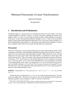 Minimum Polynomials of Linear Transformations