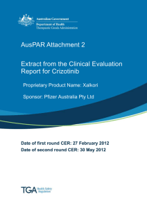 Extract from Clinical Evaluation Report: Crizotinib