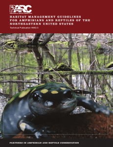 habitat management guidelines for amphibians and reptiles of the