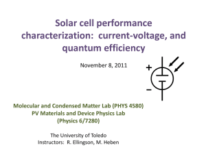 Solar cell performance characterization: current