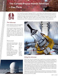 Fast Facts - Canada France Hawaii Telescope