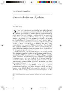 Nature in the Sources of Judaism