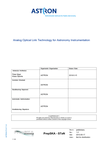 Optical Analog Link Technology