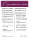 Oncology Committee 2016 Report