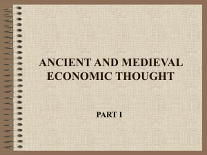 ancient and medieval economic thought