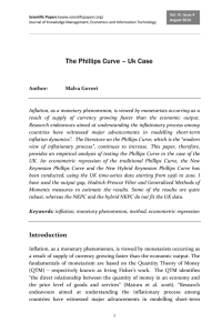 The Phillips Curve – Uk Case - Journal of Knowledge Management
