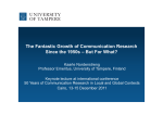 The Fantastic Growth of Communication Research Since the 1950s