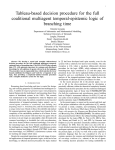 Tableau-based decision procedure for the full