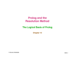 Prolog and the Resolution Method