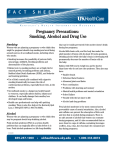 Pregnancy Precautions - Smoking Alcohol and
