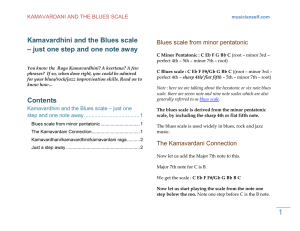 Kamavardhini and the Blues scale – just one step and one note