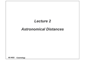 Lecture 2 Astronomical Distances