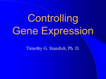 Controling Gene Expression
