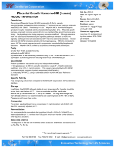 Placental Growth Hormone-20K (human)