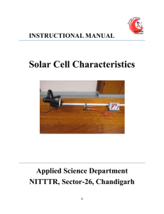 solar cell characteristics