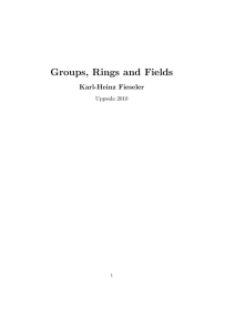 4.) Groups, Rings and Fields