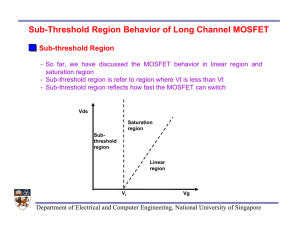(S) Sub-Threshold Region Behavior of Long Channel MOSFET