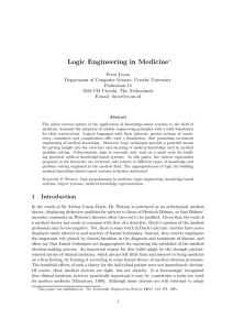 Logic Engineering in Medicine - Institute for Computing and